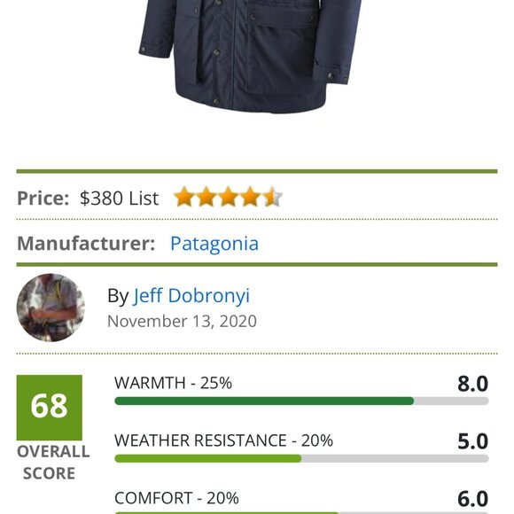 Patagonia Maple Grove Down Parka New Navy Men's Size US XS - Picture 6 of 6